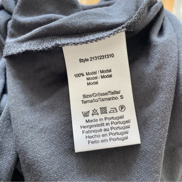 2nd Day Birger et Mikkelsen Menna Asphalt Gray Modal Wrap Ruched Dress NWT Sz S - Picture 7 of 10